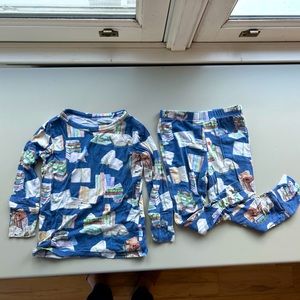 Posh Peanut books pajama set 18-24 months used fair condition